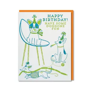 Doggone Fun Birthday Card