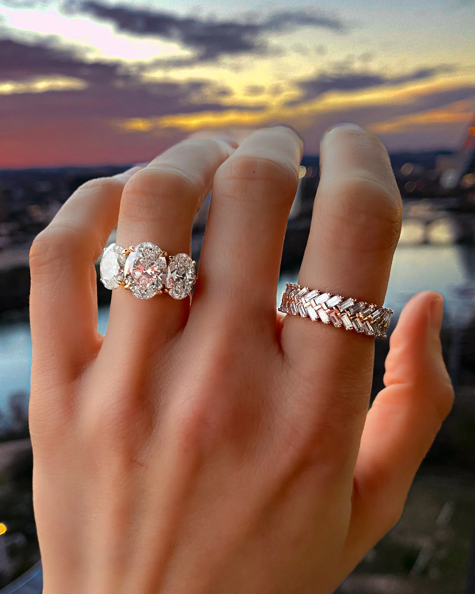 Double Row Baguette Eternity Band
