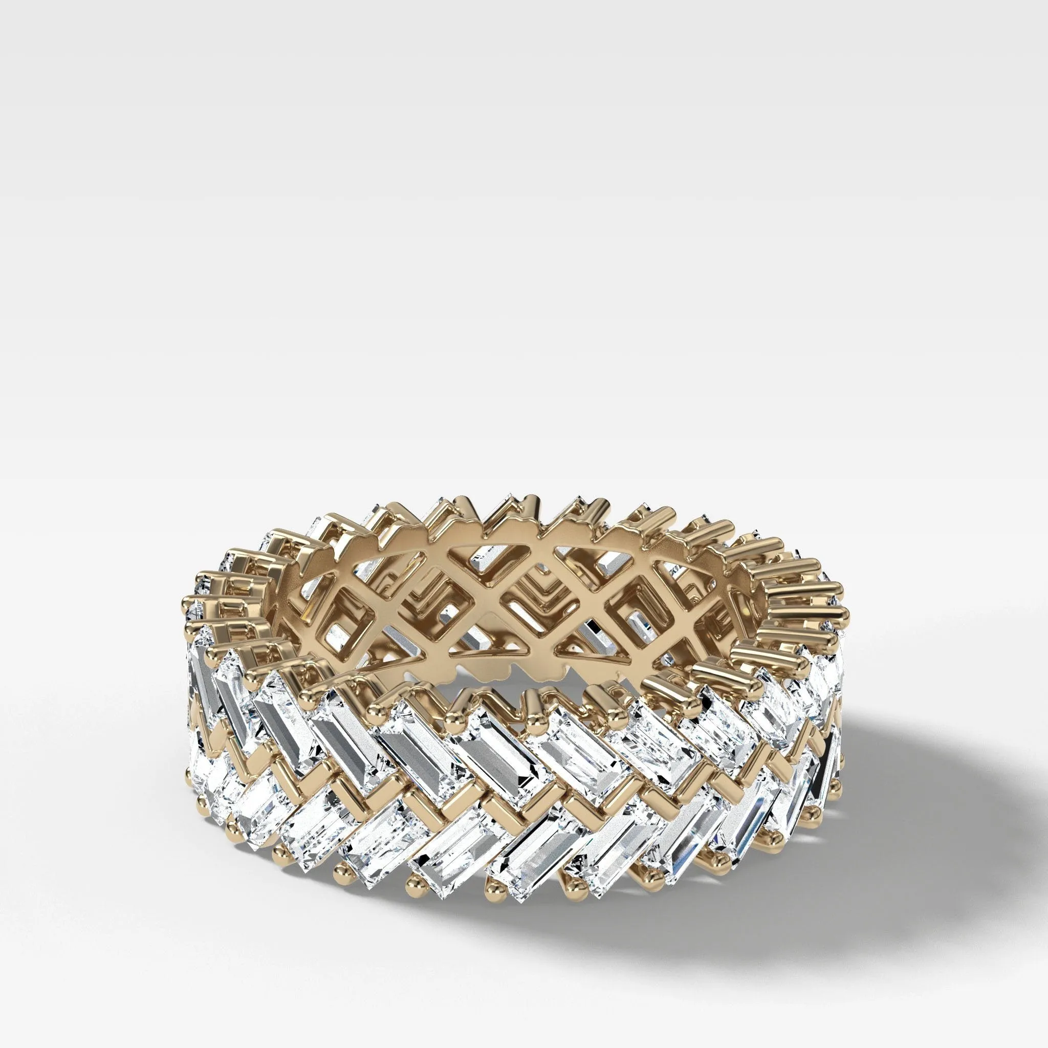 Double Row Baguette Eternity Band