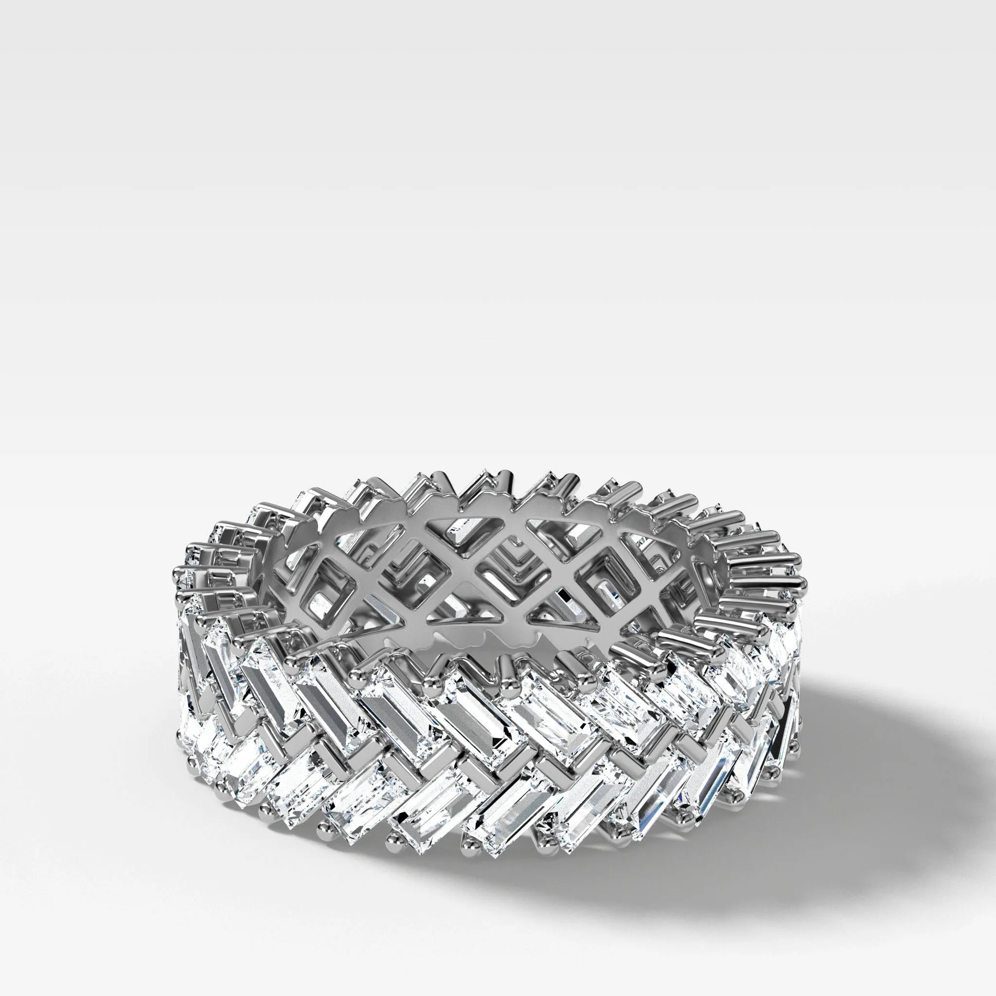 Double Row Baguette Eternity Band