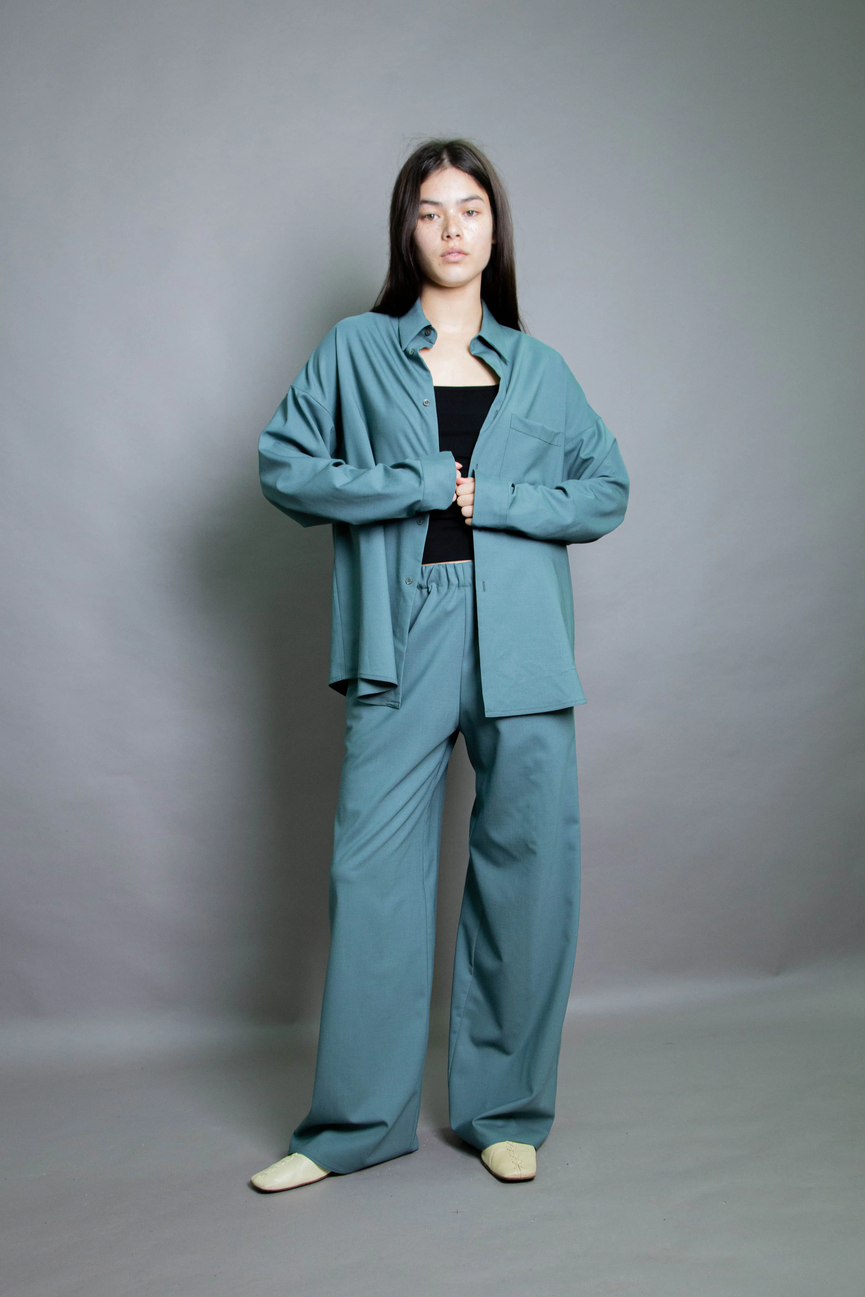 Duo Shirt - Aqua Stretch Wool (PO)