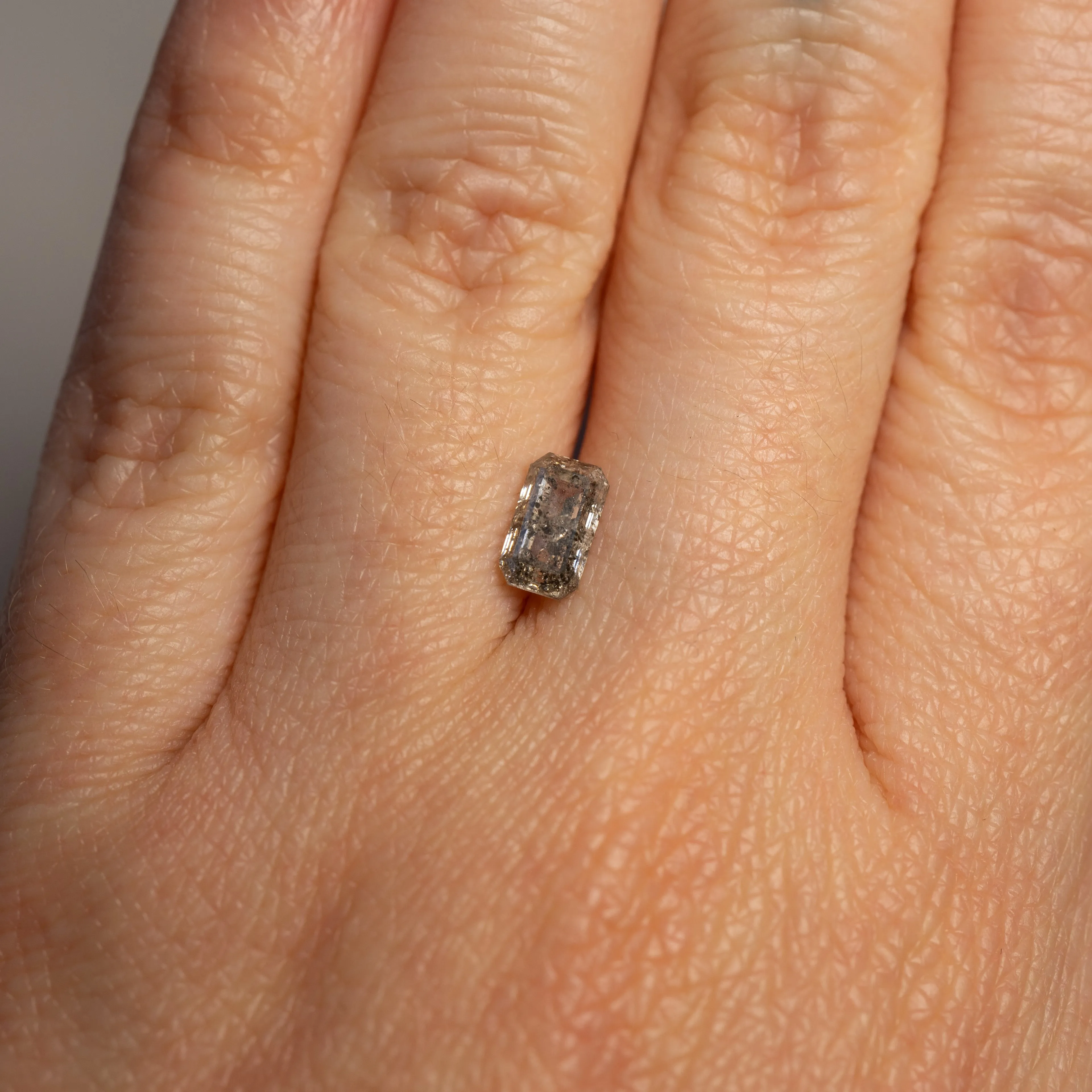 Emerald Cut Salt & Pepper Diamond | 1.10ct | Canada Origin