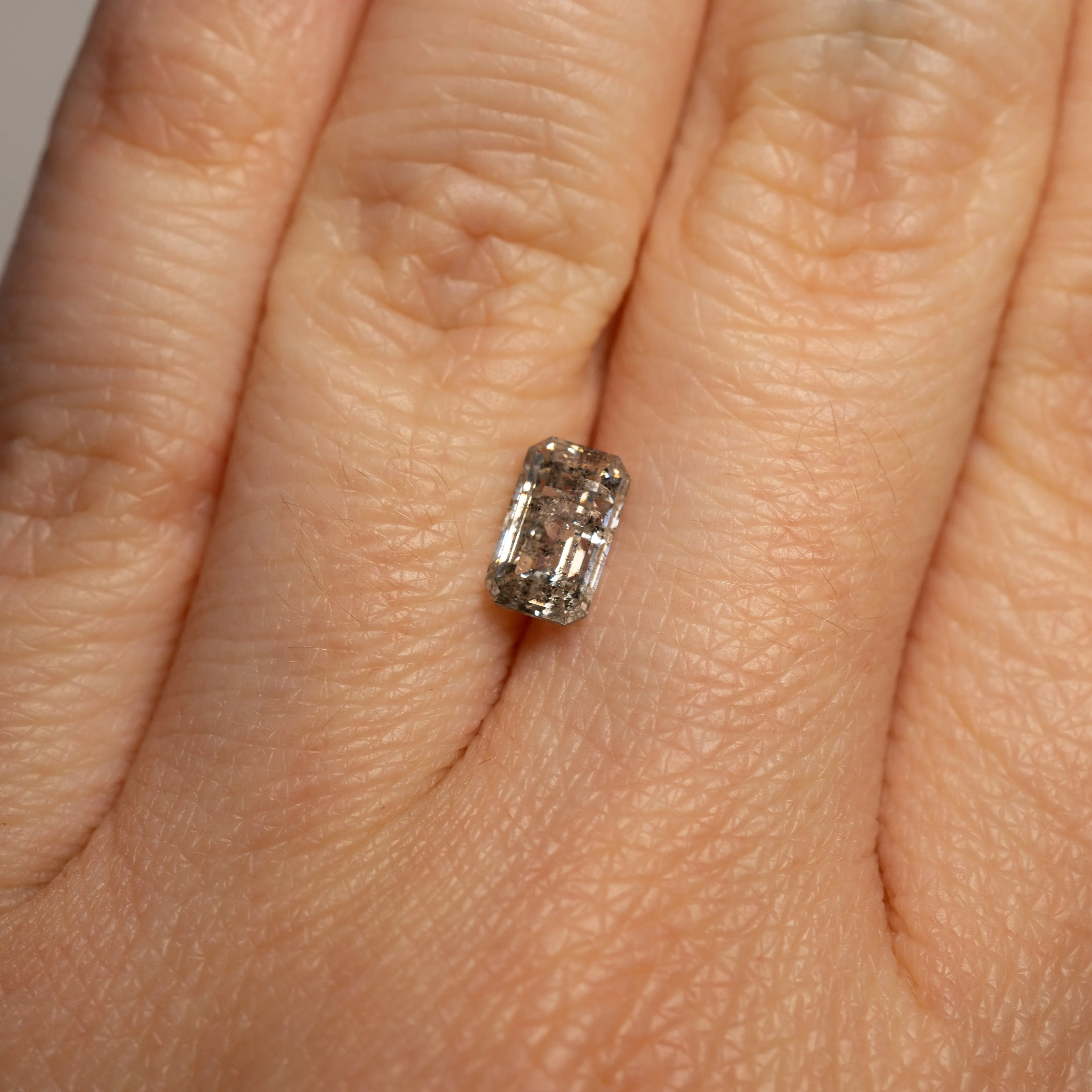 Emerald Cut Salt & Pepper Diamond | 1.45ct | Canada Origin