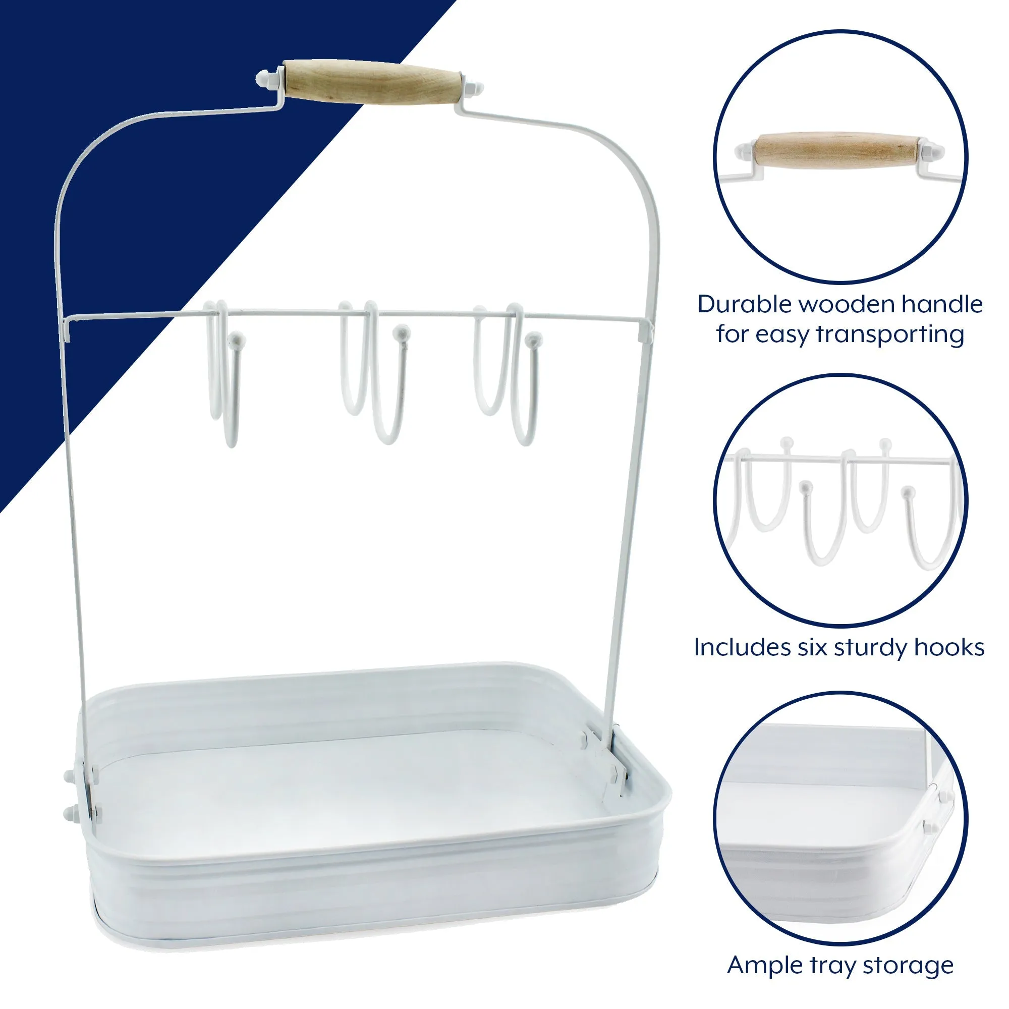 Enamelware Coffee Mug Rack (Case of 3)