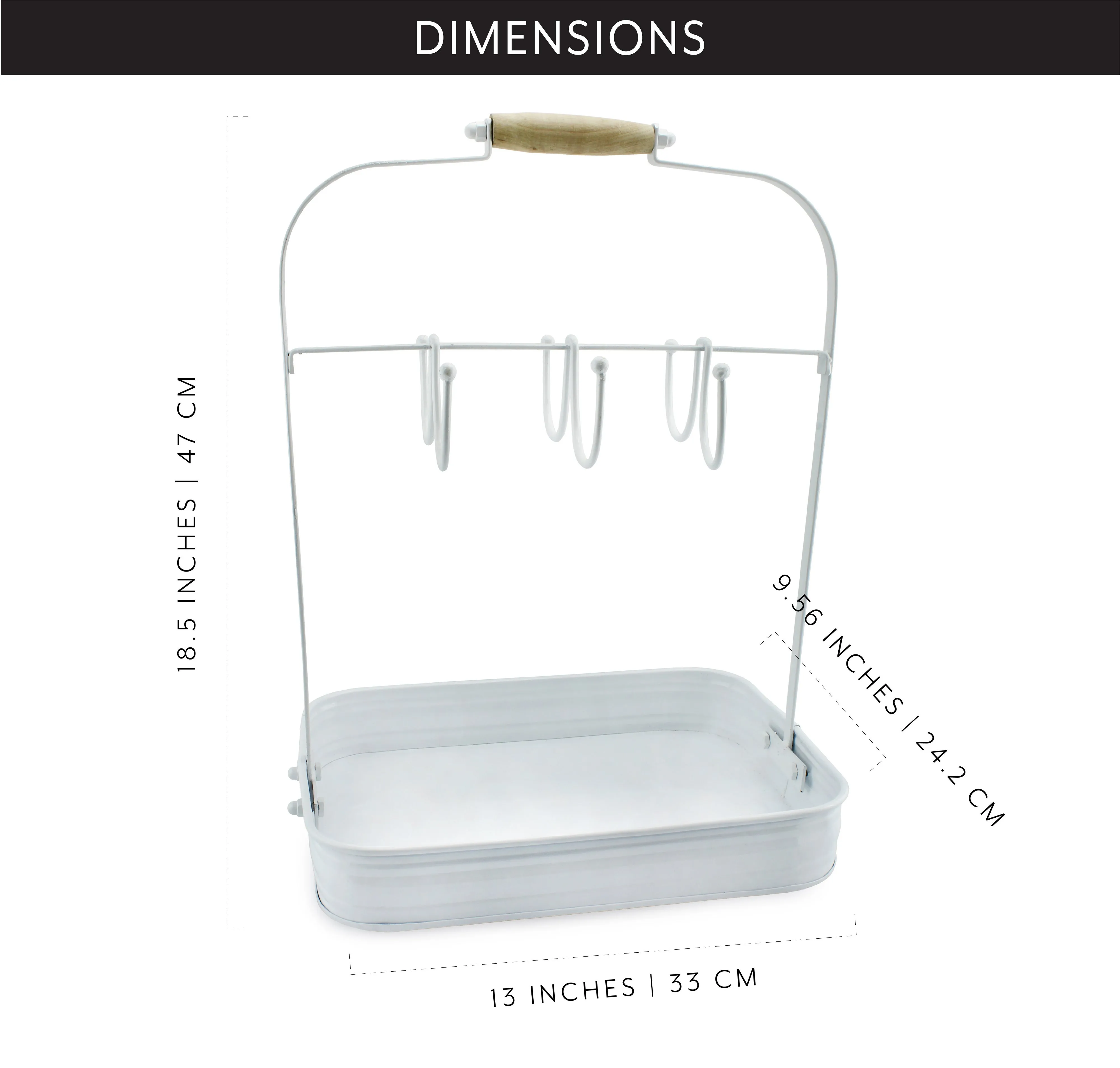 Enamelware Coffee Mug Rack (Case of 3)