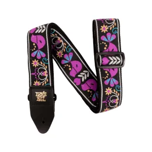 Ernie Ball Jacquard Guitar Strap, Purple Bird Lupin