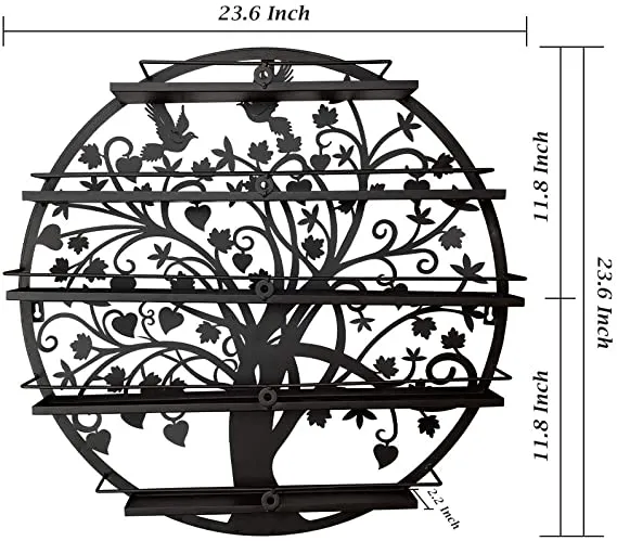 ERYTLLY Wall Mounted Nail Polish Rack, Acrylic Nail Polish Rack, Nail polish Display storage rack, Nail Polish Shelf Organizer, Salon Wall Display Shelf (Round) - Retails $56 