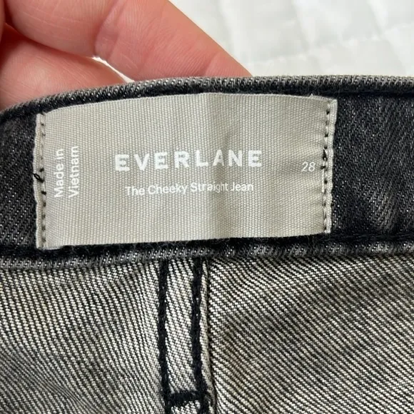 Everlane The Cheeky Straight Jean in Stormy Ash Grey Size 28 NWOT