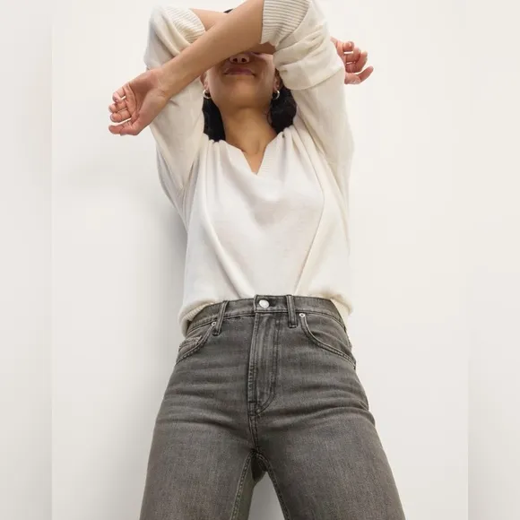 Everlane The Cheeky Straight Jean in Stormy Ash Grey Size 28 NWOT