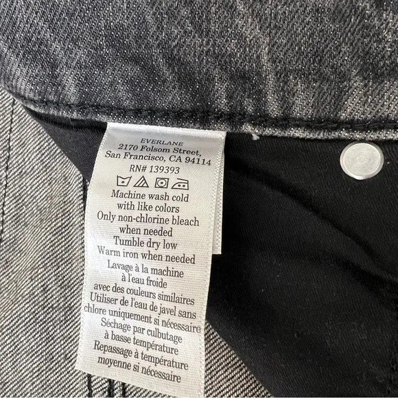 Everlane The Cheeky Straight Jean in Stormy Ash Grey Size 28 NWOT