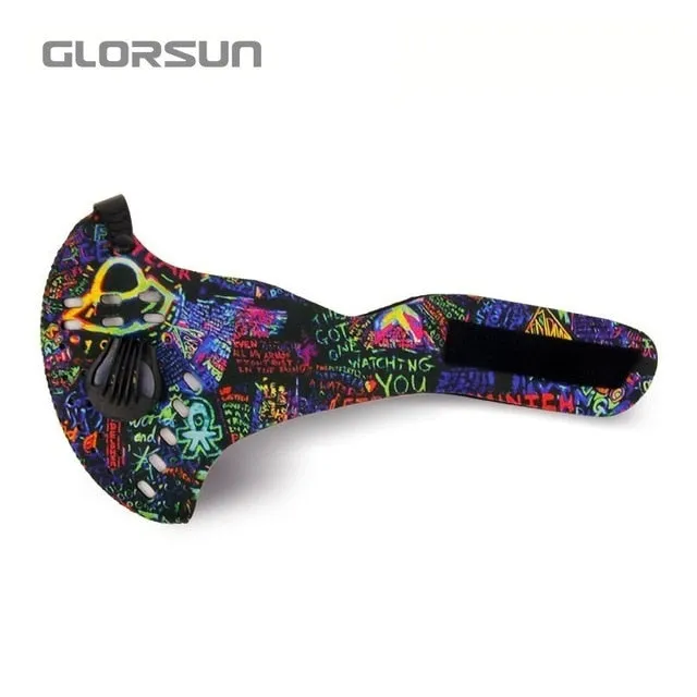 Face Mask With Filter Activated Carbon Anti-Pollution Bike Half Face mouth Mask
