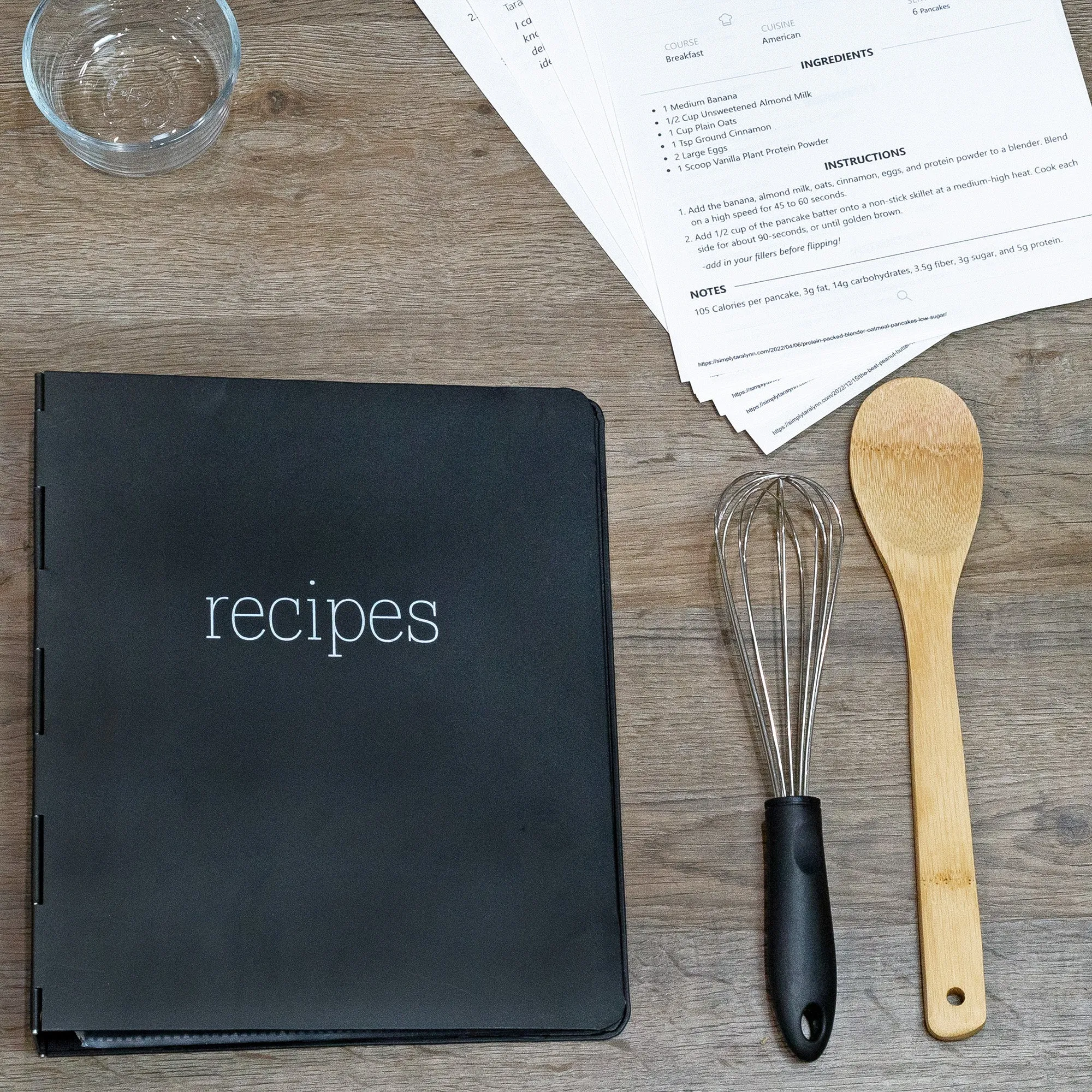 Farmhouse Cookbook Recipe Binder (Black)