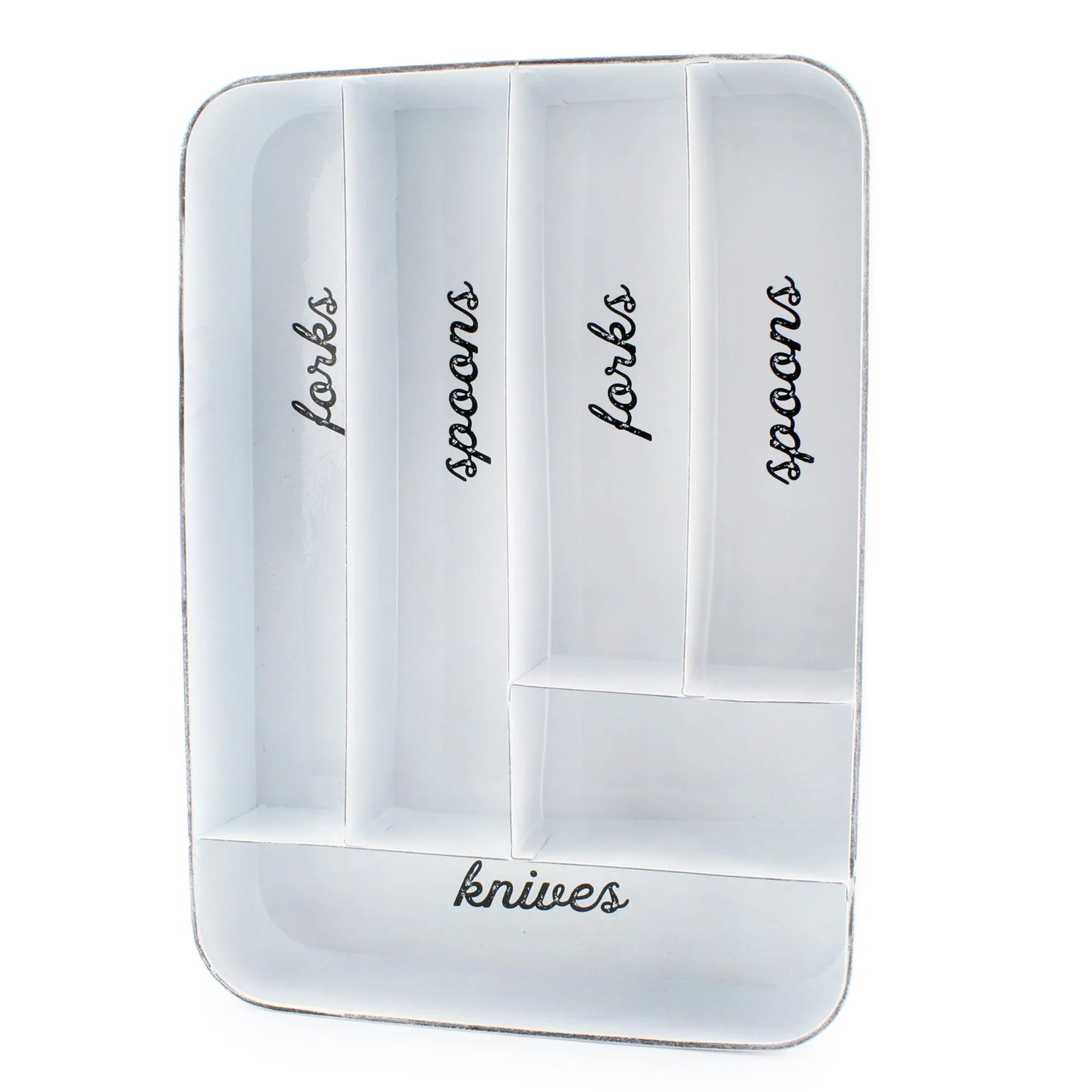 Farmhouse Enamelware Silverware Organizer