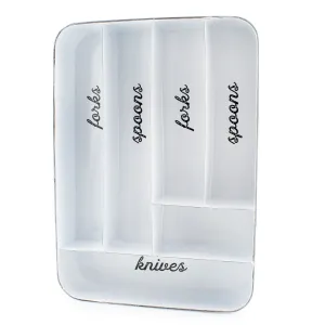 Farmhouse Enamelware Silverware Organizer