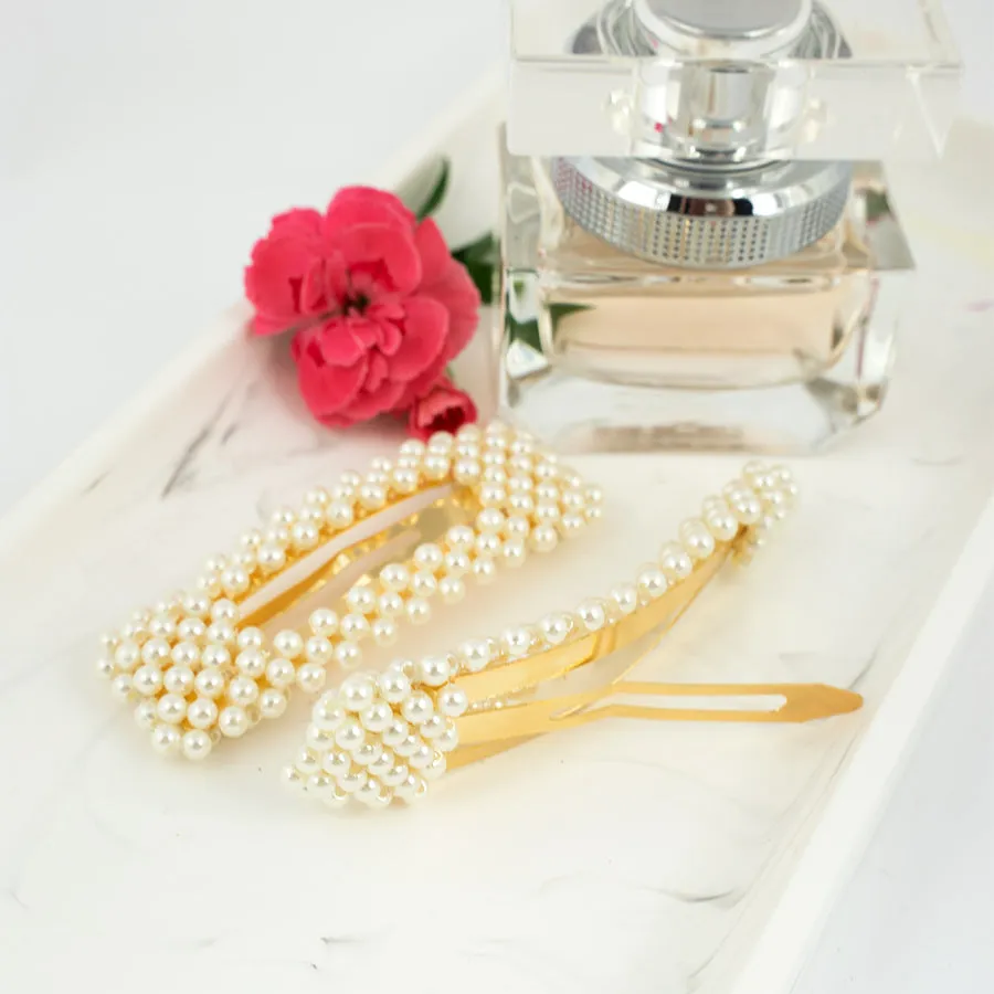 Faux Pearl Snap Clip - Set of 2