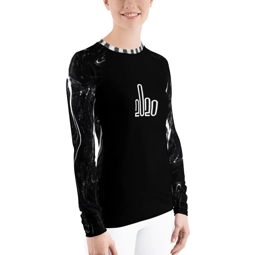 F*ck 2020 - Black Marble - Women's Rash Guard