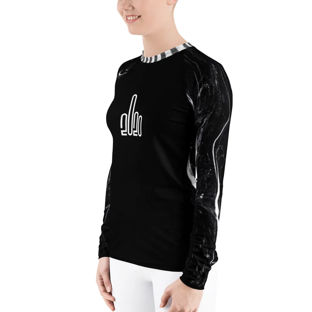 F*ck 2020 - Black Marble - Women's Rash Guard