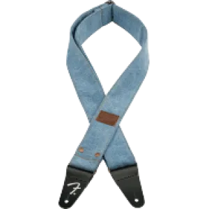 Fender® x Wrangler® Riveted Denim Strap, Light Indigo