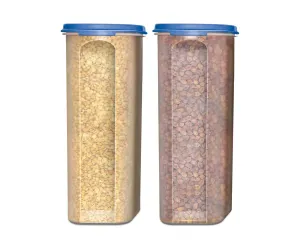 Food Storage Containers -STACKO- 4 PC. - Airtight Dry Food Container with Lids - 2 Containers - 2.5 qt. - 10 Cups