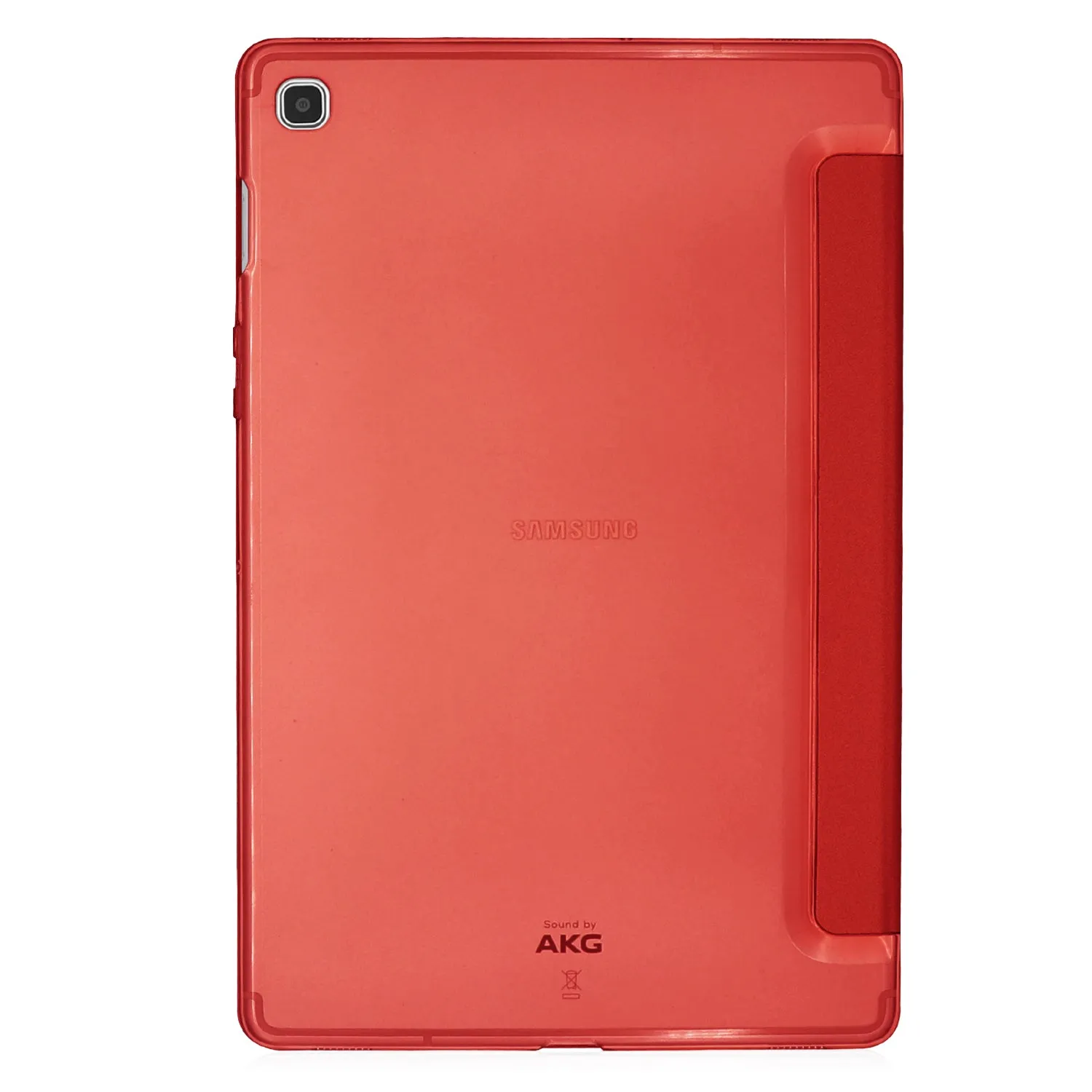 For Samsung Tab S5E 10.5 T720 Ultra-thin PU Leather Bracket Tri-fold Protective Case with Sleep Function red