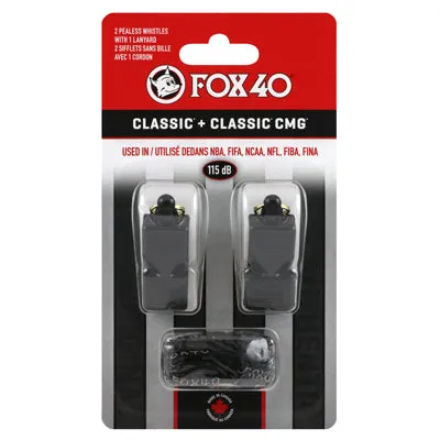 Fox 40 Whistle Classic   Classic CMG 2 pack