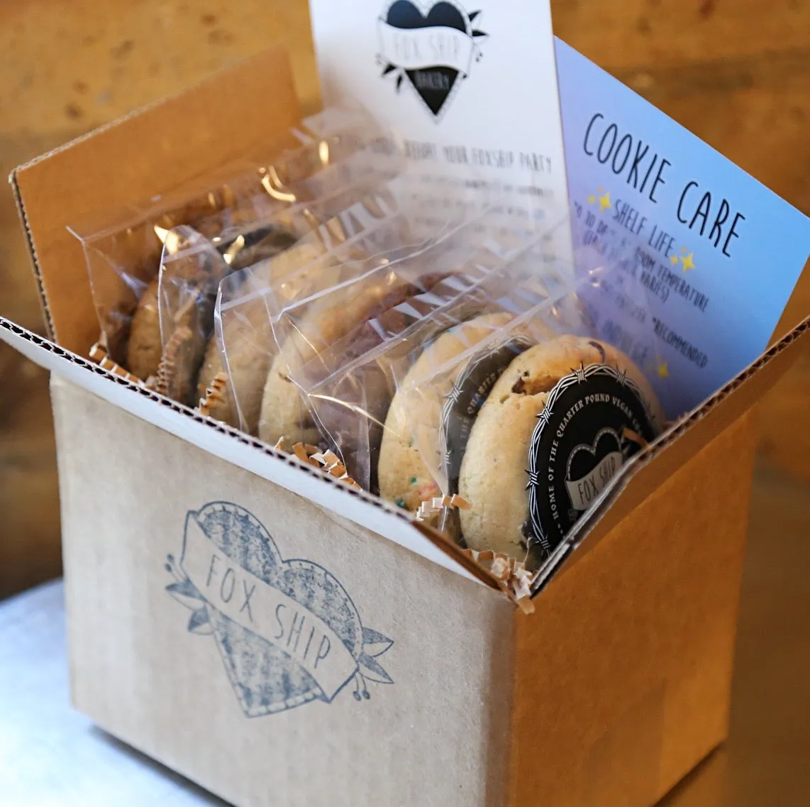 FOXSHIP FLIGHT - 6 Assorted Quarter Pound Vegan Cookies