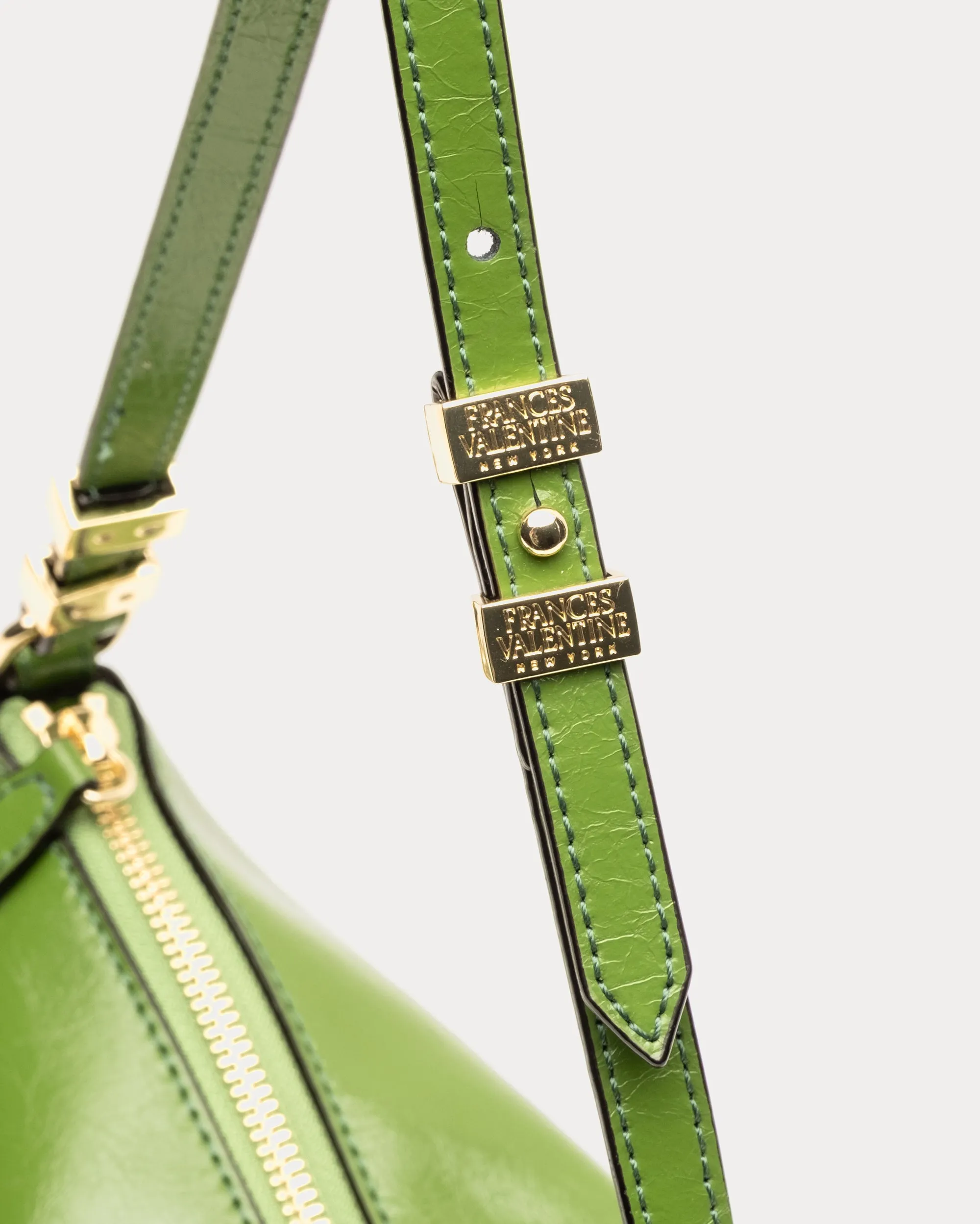Freddie Shoulder Bag - Crinkled Leather Green