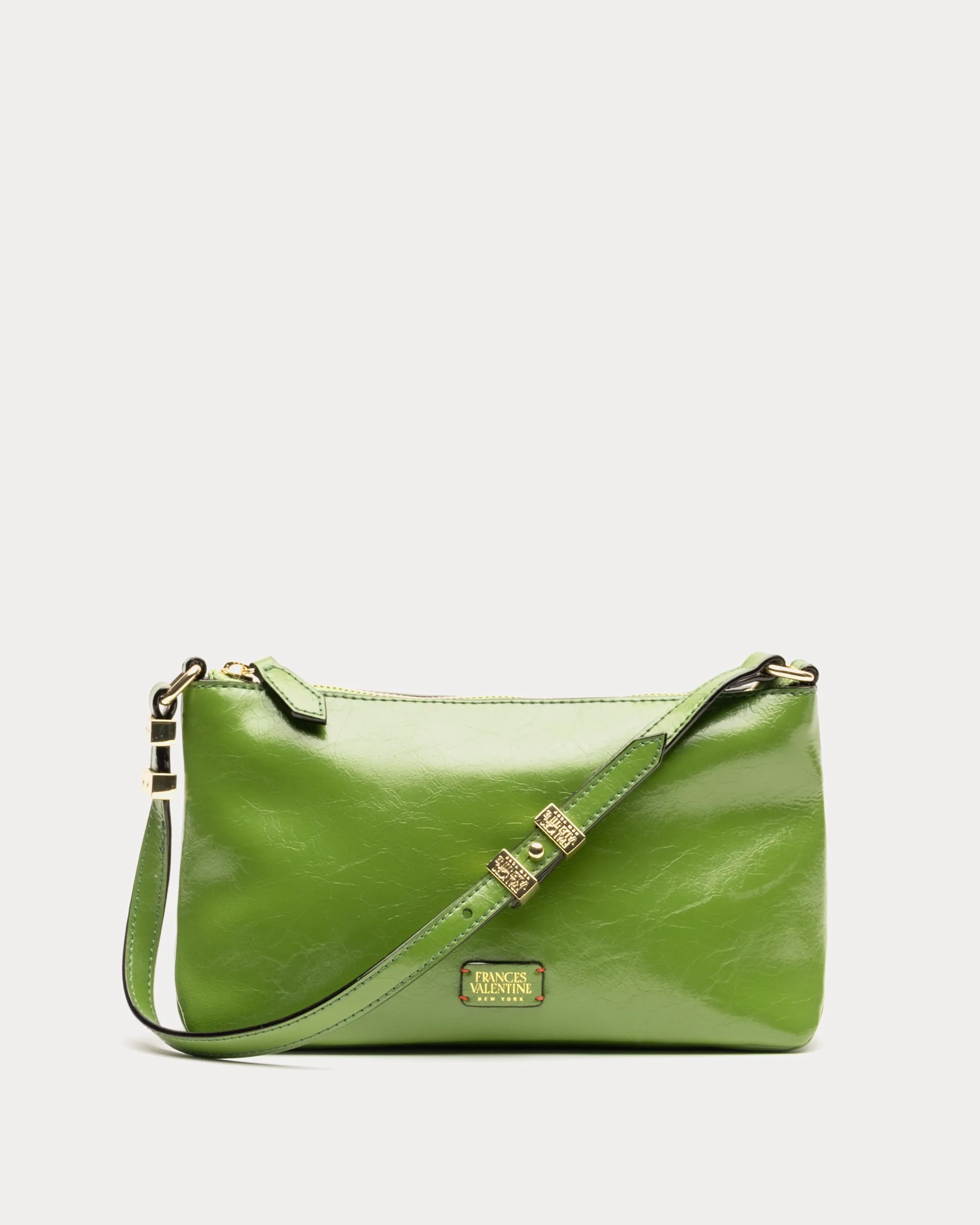 Freddie Shoulder Bag - Crinkled Leather Green