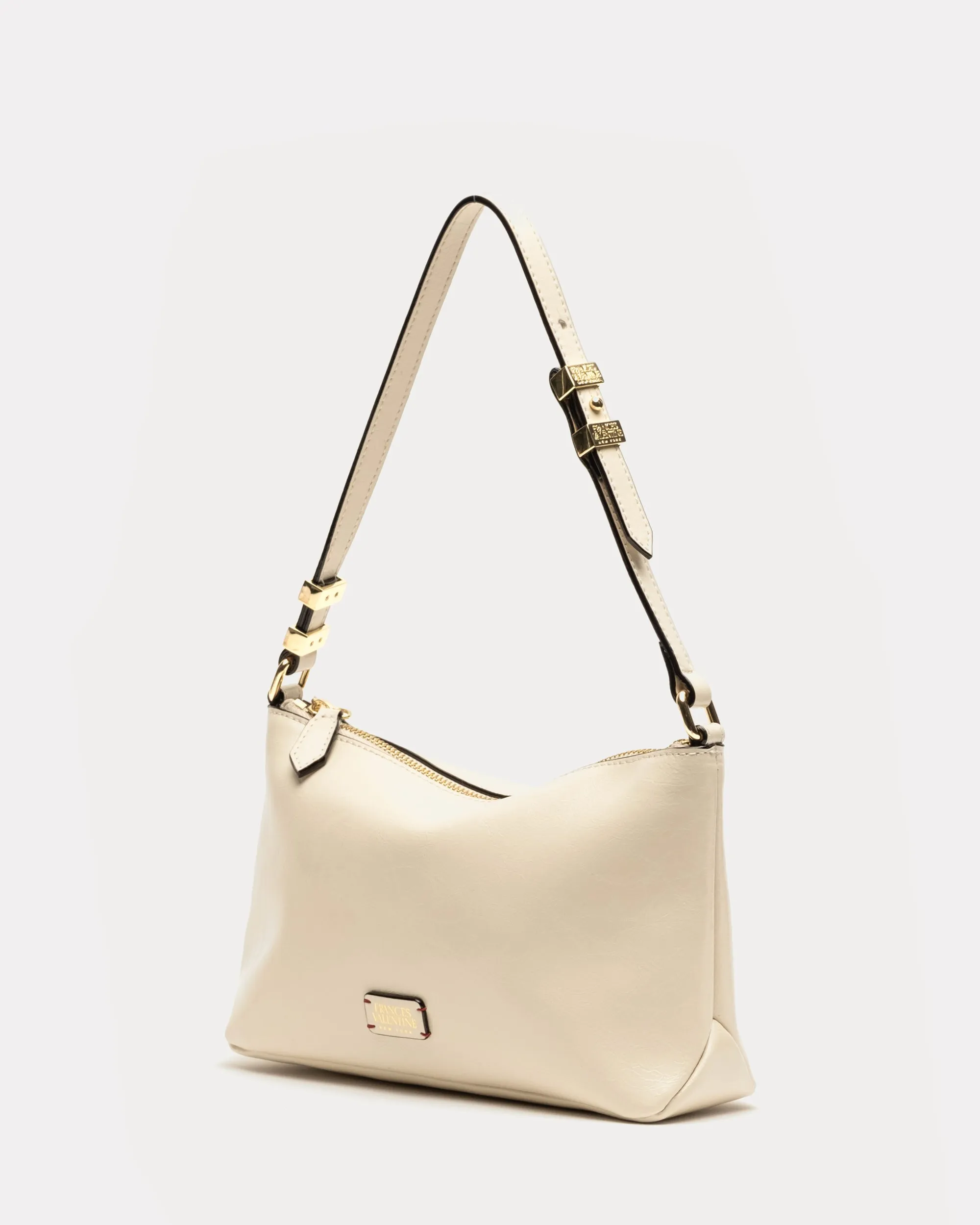 Freddie Shoulder Bag - Crinkled Leather Oyster