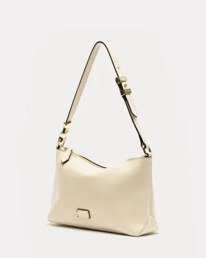 Freddie Shoulder Bag - Crinkled Leather Oyster