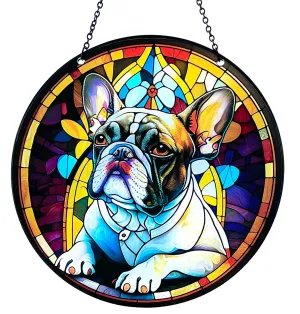 Frenchie Acrylic Suncatcher with Chain #SC125 by d'ears