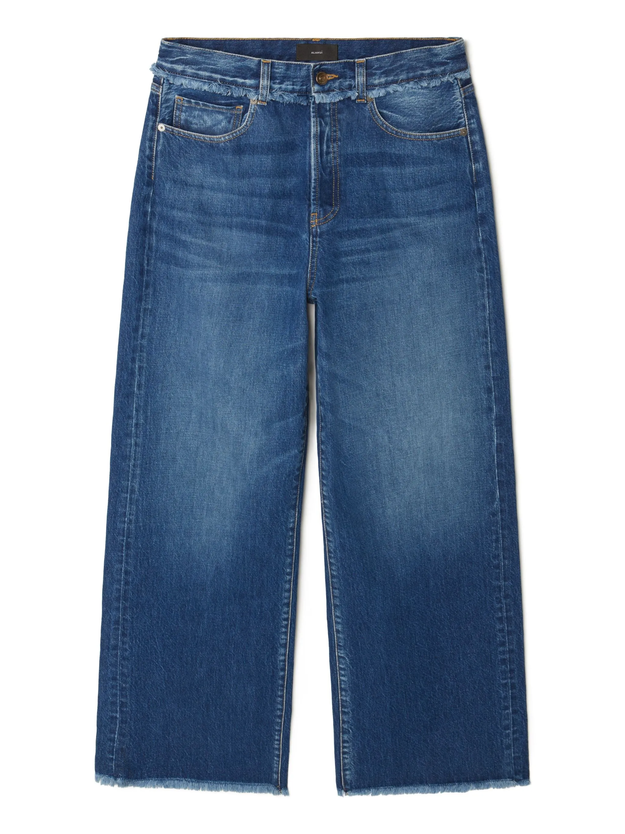 Fringed Relaxed Denim Pants