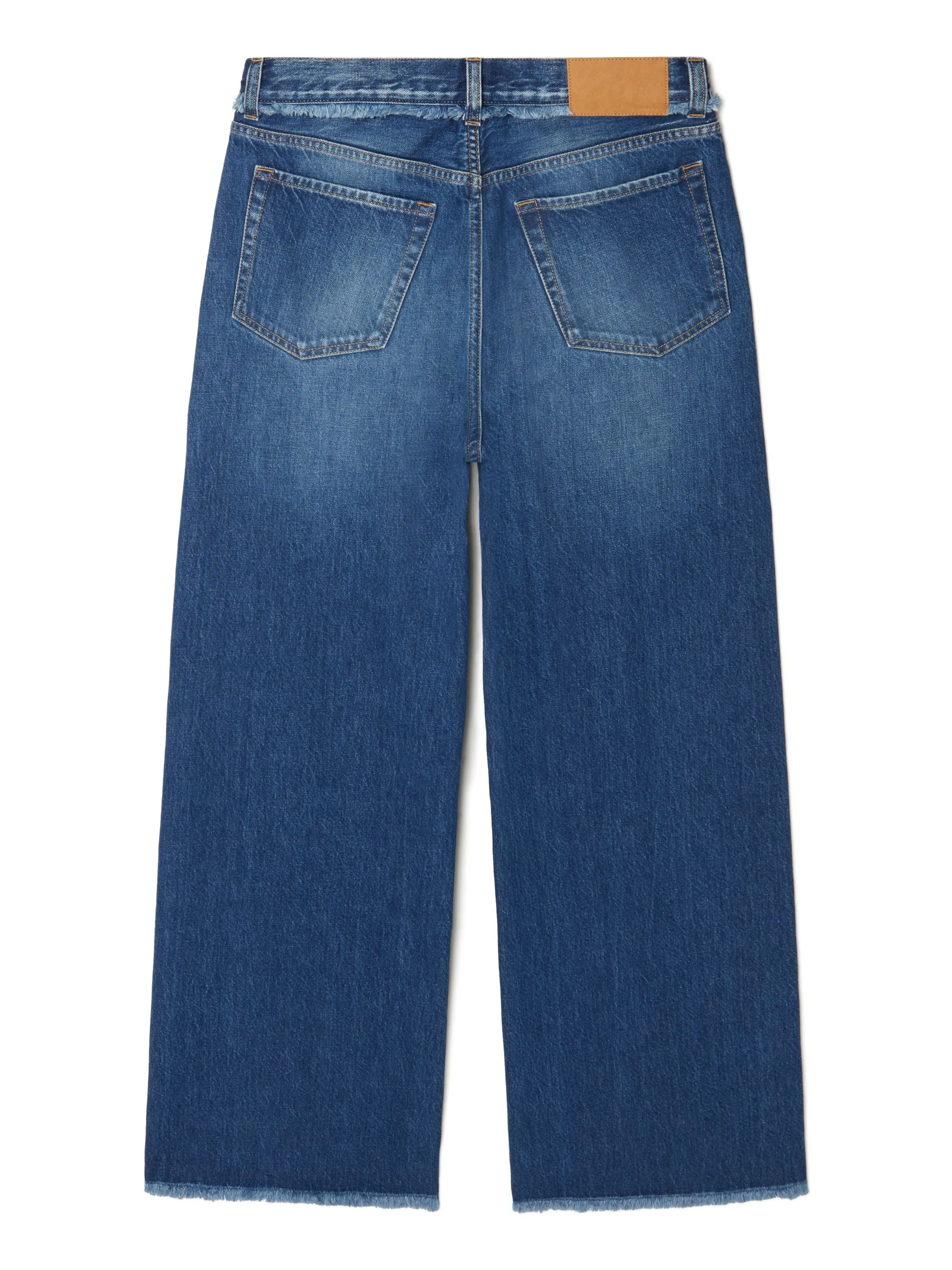 Fringed Relaxed Denim Pants