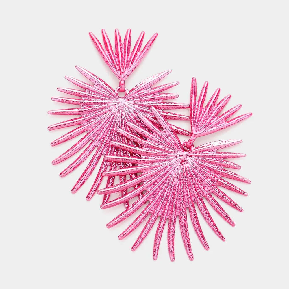 Fuchsia Abstract Fun Fashion Earrings | Runway Earrings | Outfit of Choice | 596576