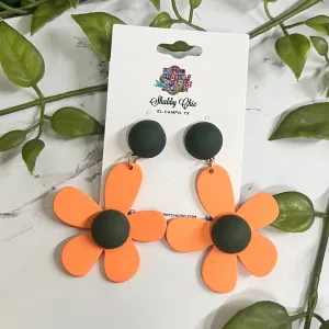 Fun Flower Earrings - Peach
