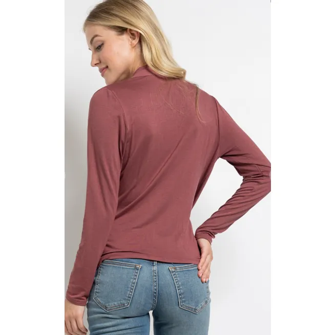 Functional Fall long Sleeve Crossover Top