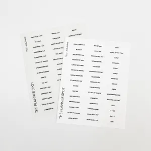 Functional Planner Stickers - Text Labels