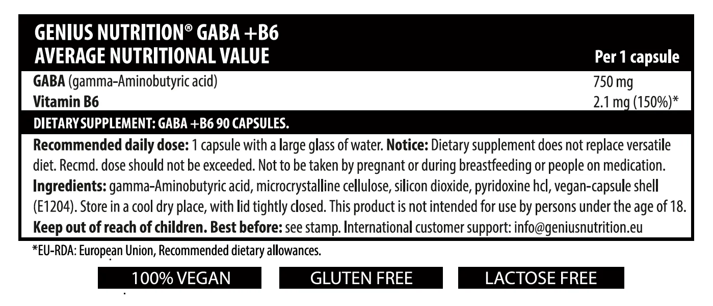 GABA B6 90caps/90 serv