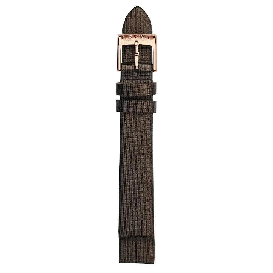 Gevril 16mm Handmade Satin Leather Strap with Tang Buckle
