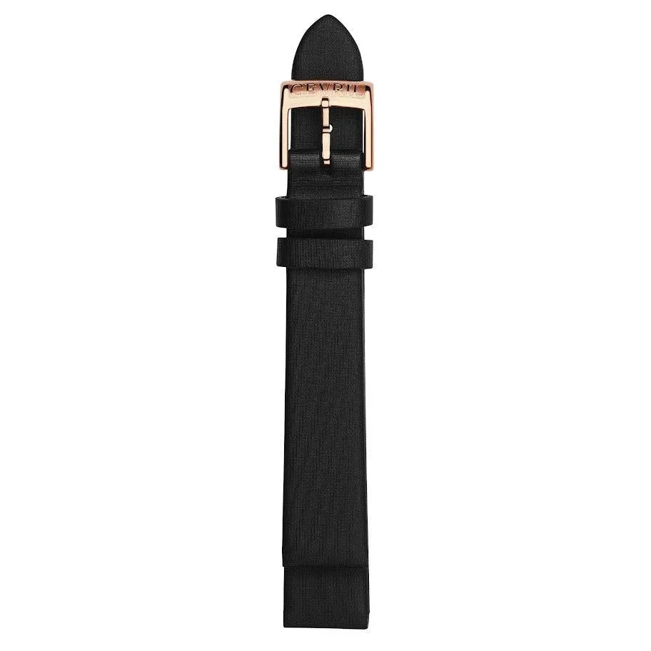 Gevril 16mm Handmade Satin Leather Strap with Tang Buckle