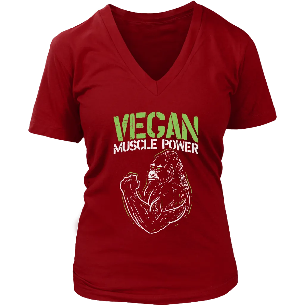 Gift for Vegan, Vegan T-shirt, Vegan Muscle Power Shirt, T-shirt for Vegan