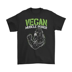 Gift for Vegan, Vegan T-shirt, Vegan Muscle Power Shirt, T-shirt for Vegan