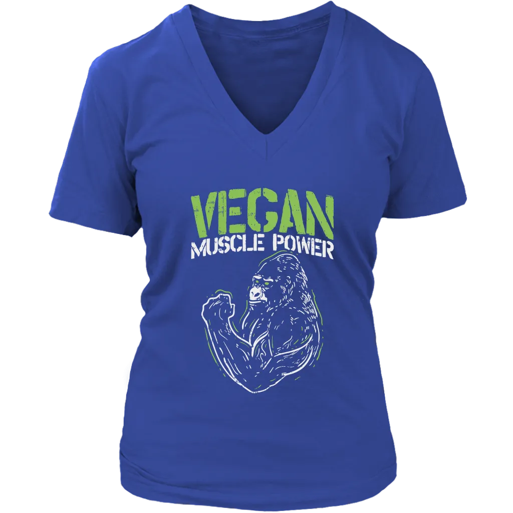 Gift for Vegan, Vegan T-shirt, Vegan Muscle Power Shirt, T-shirt for Vegan