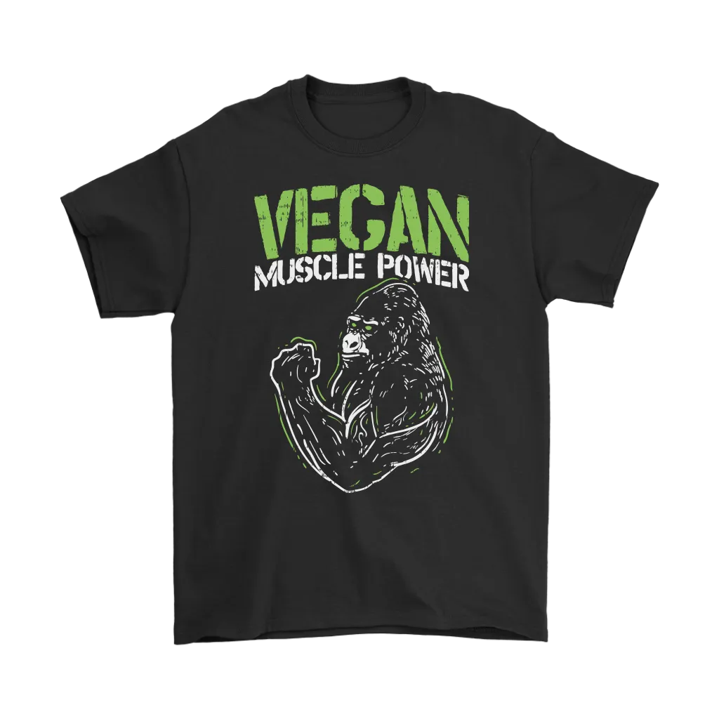 Gift for Vegan, Vegan T-shirt, Vegan Muscle Power Shirt, T-shirt for Vegan