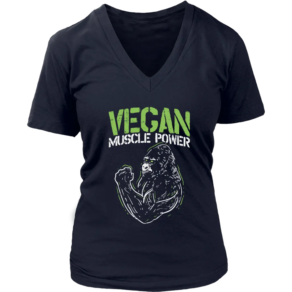 Gift for Vegan, Vegan T-shirt, Vegan Muscle Power Shirt, T-shirt for Vegan