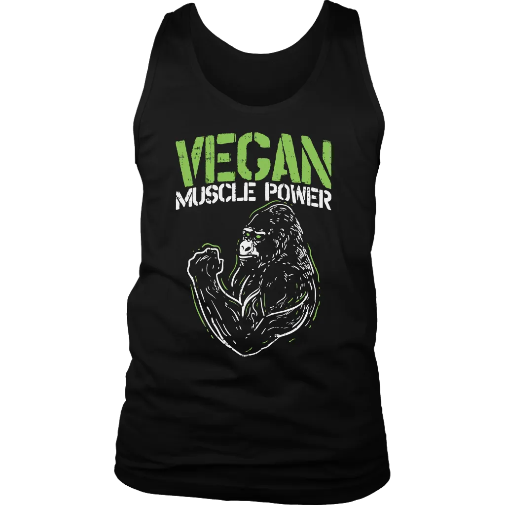 Gift for Vegan, Vegan T-shirt, Vegan Muscle Power Shirt, T-shirt for Vegan