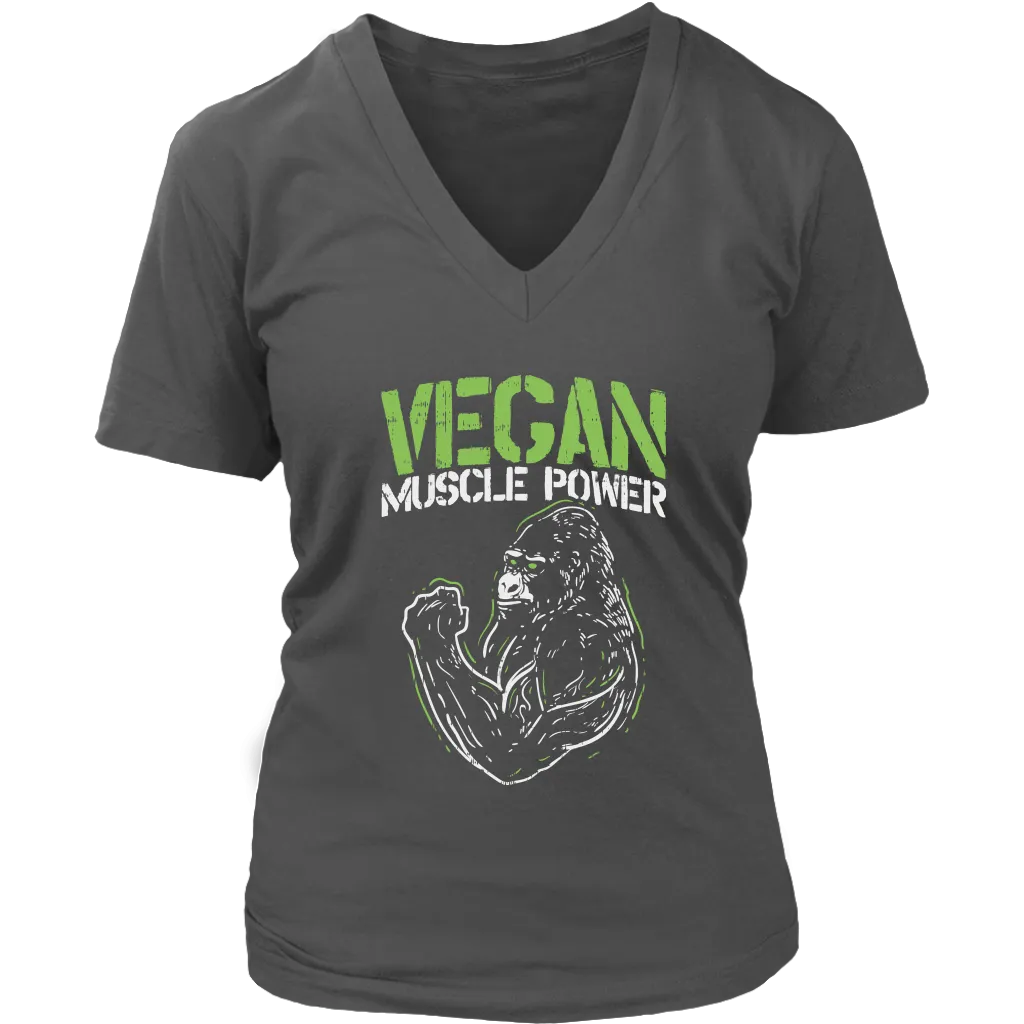 Gift for Vegan, Vegan T-shirt, Vegan Muscle Power Shirt, T-shirt for Vegan