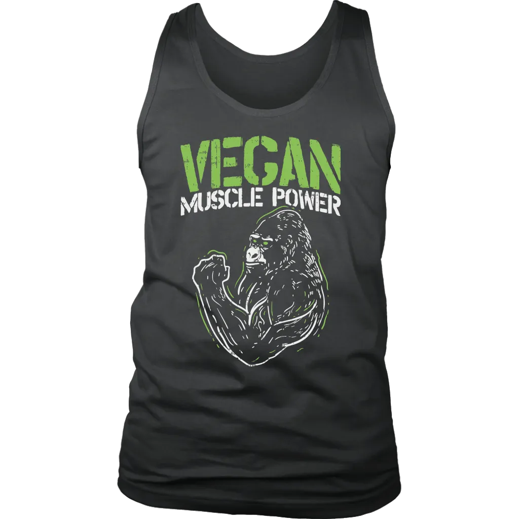 Gift for Vegan, Vegan T-shirt, Vegan Muscle Power Shirt, T-shirt for Vegan
