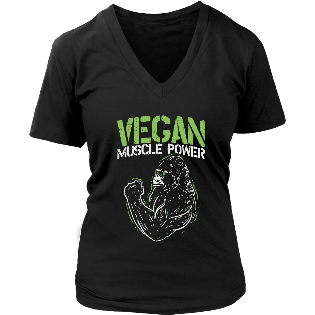 Gift for Vegan, Vegan T-shirt, Vegan Muscle Power Shirt, T-shirt for Vegan