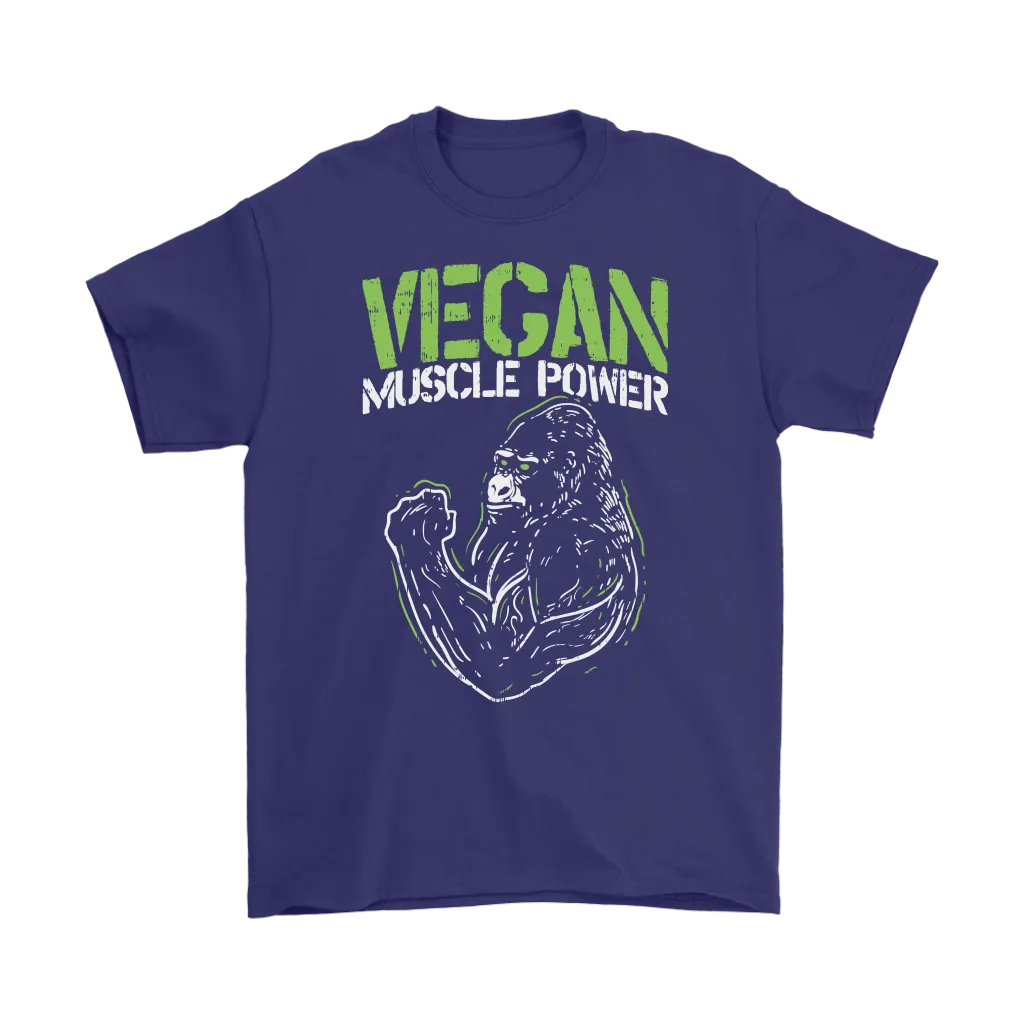 Gift for Vegan, Vegan T-shirt, Vegan Muscle Power Shirt, T-shirt for Vegan